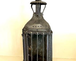 $75 Vintage lantern - 11.5" H, 5.5" W, 4" D. 