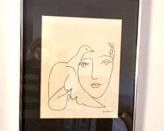 $50 - Picasso print.   16.5" H x 20" W.  