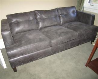 DARK GRAY SOFA AND MATCHING CHAIR BY ARHAUS