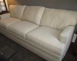 SOFA WITH PAIR OF MATCHING OTTOMANS