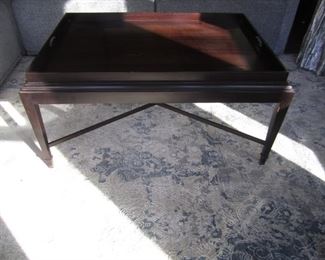 COCKTAIL TABLE  BY BARBARA BARRY FOR BAKER AND AREA RUG