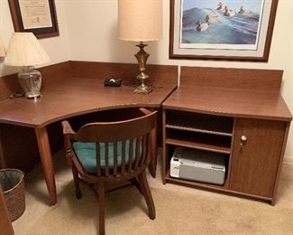 Vintage Corner Desk with chair