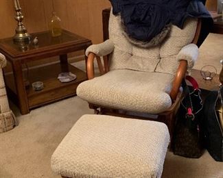 Glider Chair with glider ottoman
