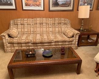 Vintage Plaid Sofa