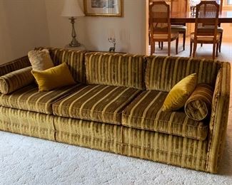 Vintage Gold Stripe Sofa