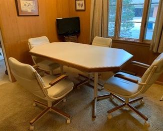 Kitchen Table - 4 chairs - one leaf; Small flat screen tv