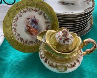 Cup & Saucer with Tea Pot