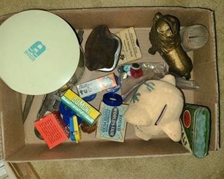ANTIQUE Lot of MISCELLANEOUS TOYS, BANKS, and other MISC