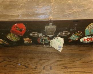 Old Metal Suitcase. 15" x 28" x 8