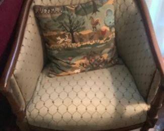 Pair upholstered chairs