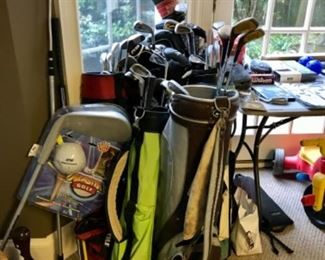 Multiple golf bags