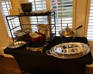 Silver plate serving pieces