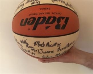 Team Autographed basketball from ACC championship 1985