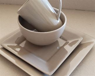 Neutral color Tabletops Gallery "Misto" plates, salad, bowl, mugs