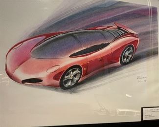 ORIGINAL CONCEPT CAR DRAWING