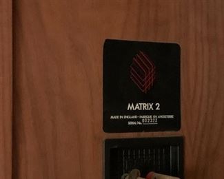 B & W MATRIX SPEAKERS