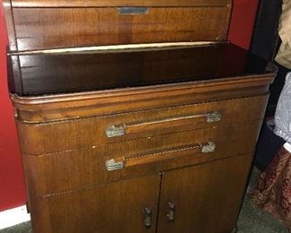 Mid Century Low Glass Medicine Cabinet