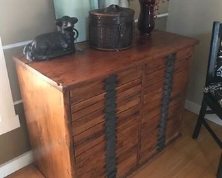 Antique Printers Cabinet