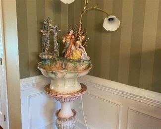 Beautifully detailed and meticulous condition Capodimonte fully functional working fountain with water feature

3000.00 OBO 
