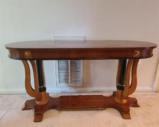 Solid wood w/inlay sofa table