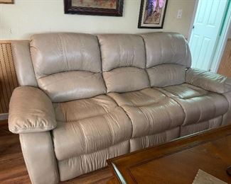 Leather Reclining sofa 