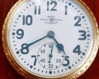 Vintage Ball Official Railroad Pocket Watch 999b Serial Number 1B4688