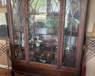 Antique Mirrored China Cabinet