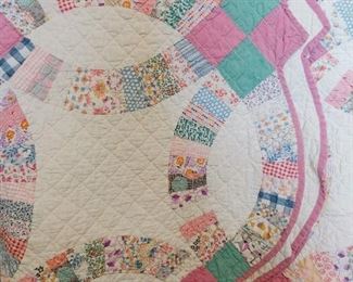 Handmade Wedding Ring Quilt