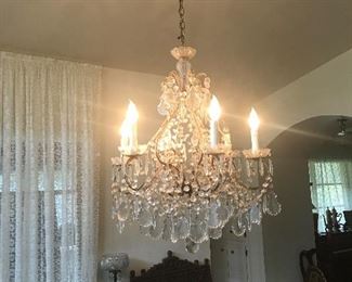 Large crystal chandelier 