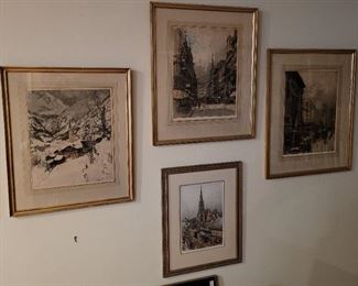 4 Luigi Kasimir signed lithographs