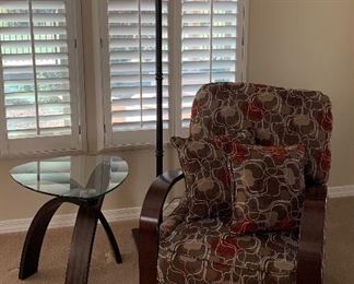 Tracy Recliner, Stylish End Table, Floor Lamp