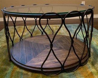 La-Z-Boy Hidden Treasure Cocktail Table, Prismatic Area Rug 5'3" x 7'6"