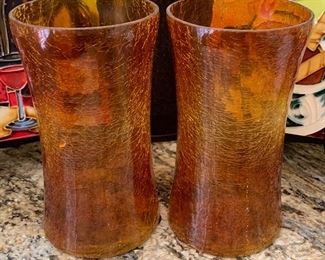 Crackle Glass Vases