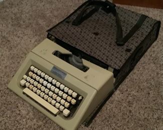 The old table top typewriter.