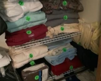Just a few of the many linen items.