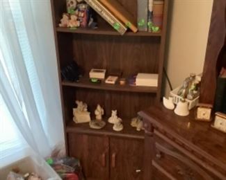 One of the book cases  and a few of the dolls.