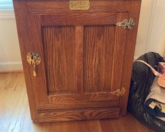 Converted ice box storage unit (#1)