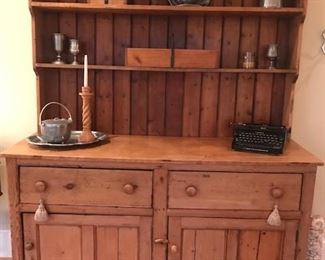 Antique Pine Hutch and Cabinet $1200, Armatale Pewter
