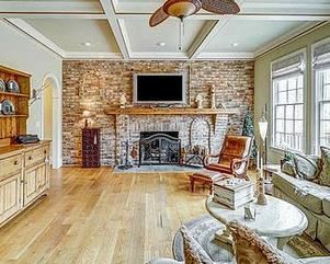 Distressed Wood Round Table $110, Candlesticks $25-35, Little Black Chest $45, Fireplace Screen $85, Floor Lamp $45 and Antique Pine Hutch & Chest $1200