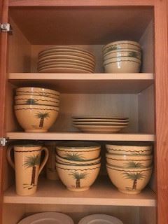 Portion of a 44-Piece Set of "Palms" Dishware - $170 for all