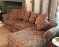 2-Piece L-Shaped Sofa - Down Filled - Sage Green - $600