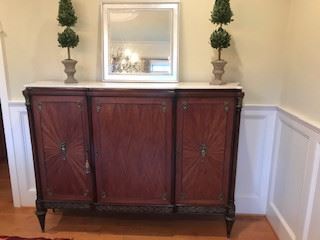 Buffet Cabinet with White Marble Top - $1350 - 3 Doors with working key.