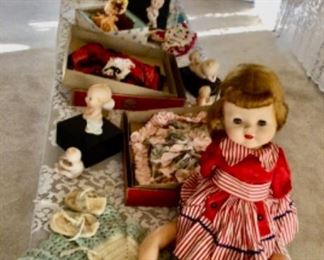 And more Vintage Dolls.  The large one in front needs a little TLC