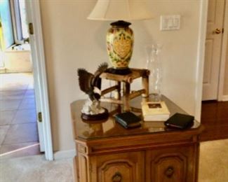 Mid-Century Square End Table with Storage, Price is $140.00