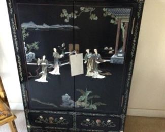 Painted Oriental Cabinet