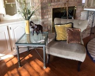 Dark Taupe Side Chair, End Table, etc...