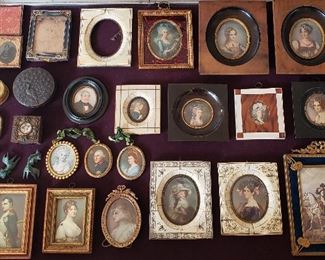 Love Collection of fine 19th. C. Miniature Portraits