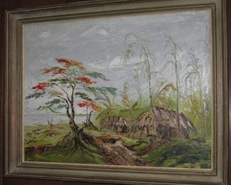 "Coral Tree" large Orig. Oil, signed