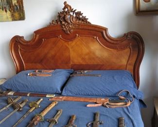 Late-19th. C. French Provincial Full-Size Best (double) - BED SOLD!  But still have 9 swords!