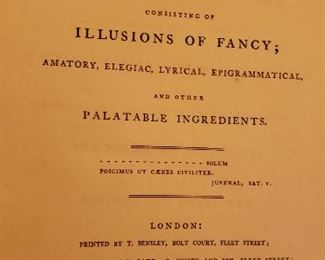 "Salmagundi, Original Poetry" 1791